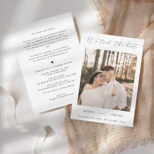 Invitation Mariage Réception Seule Fuite de Noces Écriture Mo