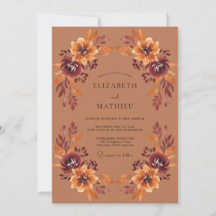 Invitation Mariage Récolte Luxuriante Terracotta