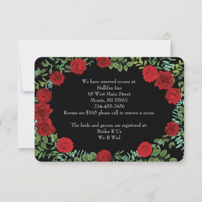 Invitation Mariage Red Rose (Devant)