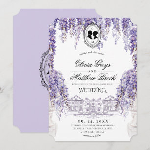 Invitation Mariage Régence Florales Élégantes Victoriennes