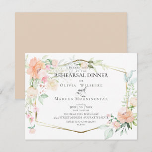 Invitation MARIAGE REHEARSAL   Flores printanières d'aquarell