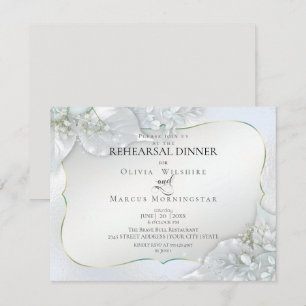 Invitation MARIAGE REHEARSAL Icy Blue Shimmer