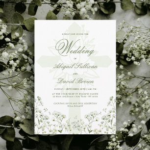 Invitation Mariage religieux de la respiration du bébé