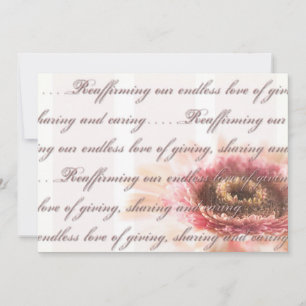 Invitation mariage renouvellement fraise gerber texture avant