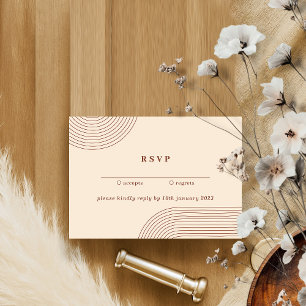 Invitation Mariage Répondre avec Bienveillance Ligne Géométri