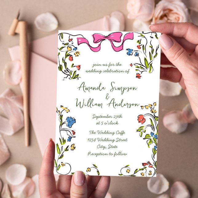 Invitation Mariage rétro à griffes à main funky (Créateur téléchargé)