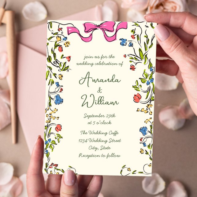Invitation Mariage rétro à griffes à main funky (Créateur téléchargé)