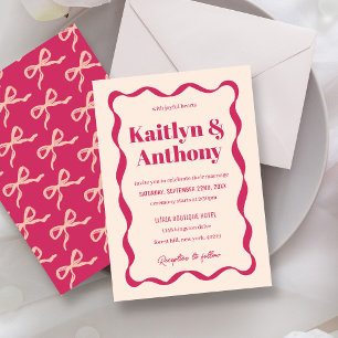 Invitation Mariage rétro Coquette Bow