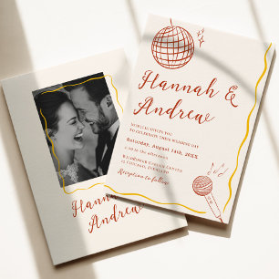 Invitation Mariage Rétro Disco