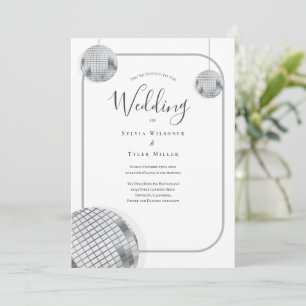 Invitation Mariage rétro Disco