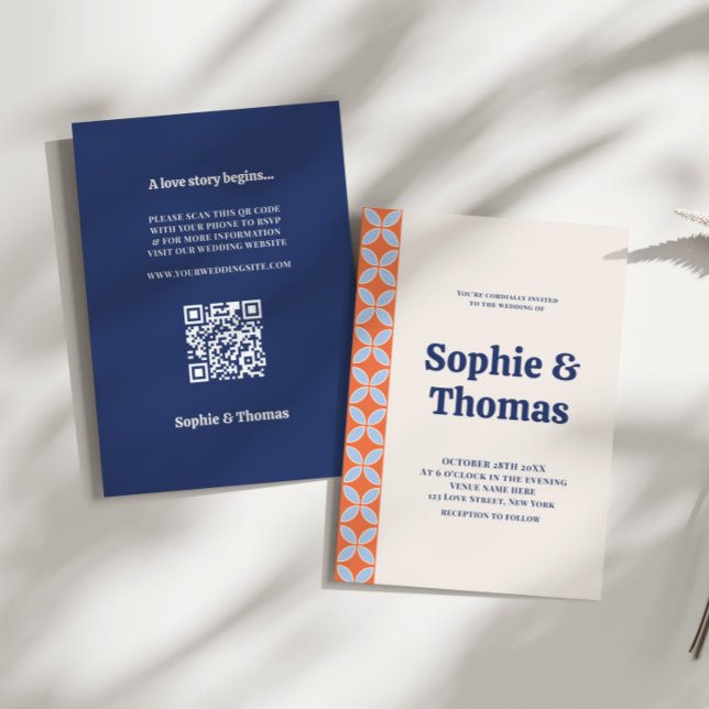 Invitation Mariage rétro du milieu du siècle (Retro Mid Century Wedding Invitation)