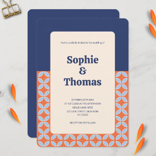 Invitation Mariage rétro du milieu du siècle