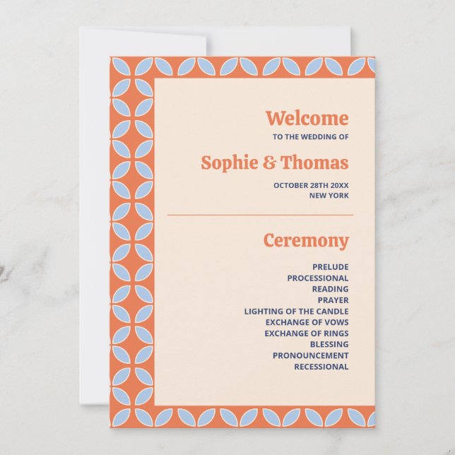 Invitation Mariage rétro du milieu du siècle (Devant)