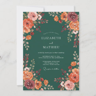 Invitation Mariage Rich Harvest Vert Forêt