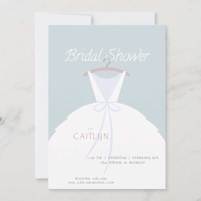 Invitation mariage Robe de douche nuptiale (Devant)