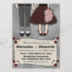 Invitation Mariage Rockabilly, 5,5 x 7,5 mariage