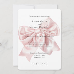 Invitation Mariage romantique à mâchoire rose