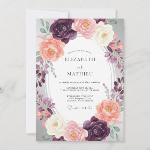 Invitation Mariage Romantique au Plumage Painter