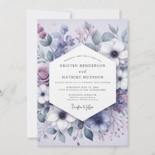 Invitation Mariage Romantique au Pré Floral de Lilas