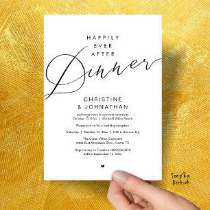 Invitation Mariage Romantique Moderne Dîner Heureux À Tout Ja