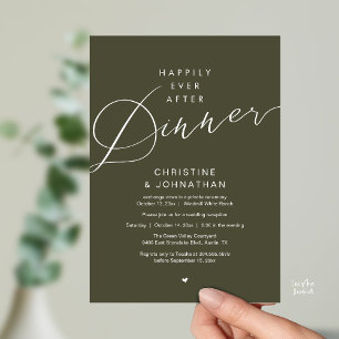 Invitation Mariage Romantique Moderne Dîner Pour Toujours