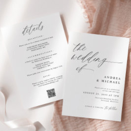 Invitation Mariage romantique moderne tout en un