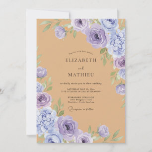 Invitation Mariage Romantique Painterly Abricot