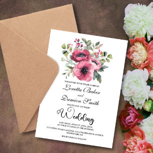 Invitation Mariage rose