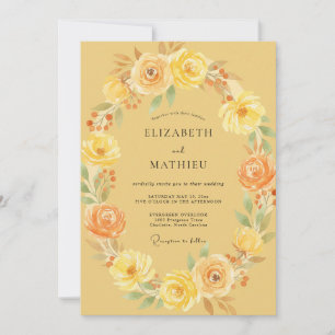 Invitation Mariage Rose Ambre Chérie