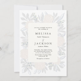 Invitation Mariage Rose crème