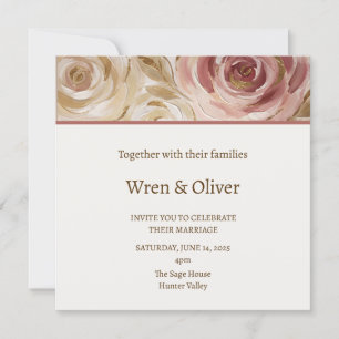 Invitation Mariage Rose Éblouissante