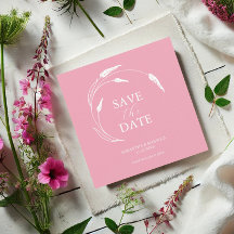 Mariage rose Enregistrer La Date Modèle