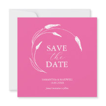 Mariage rose Fuchsia Enregistrer La Date Modèle