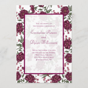 Invitation Mariage Rose Marron