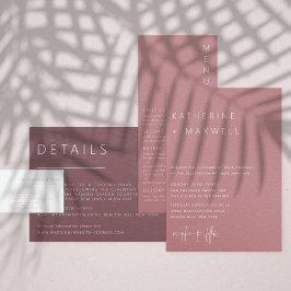 Invitation Mariage Rose minimaliste moderne Dusty
