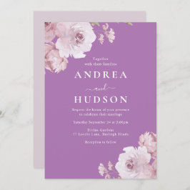 Invitation Mariage Rose Purple & Mauve Dusty