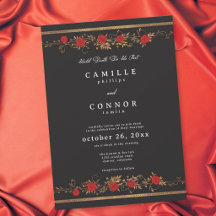 Mariage Rose Rouge Gothique Jusqu'à la Mort