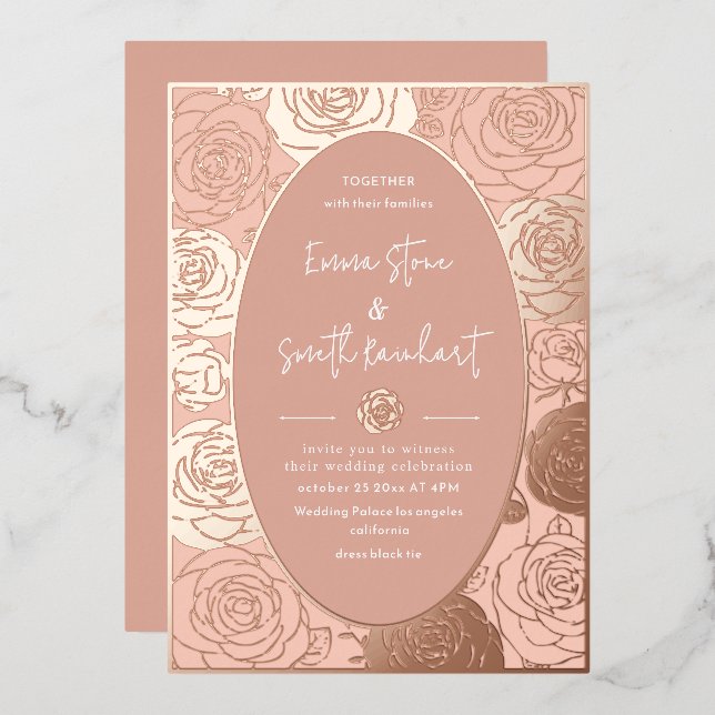 Invitation Mariage Roses Roses Roses roses (Recto/Verso)