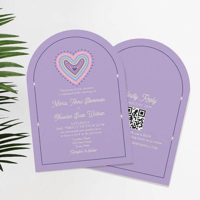 Invitation Mariage rouge rétro (Créateur téléchargé)