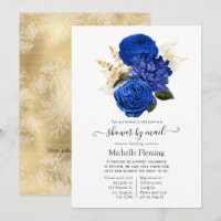 Mariage Royal Bleu et Or Fleurs par la Poste