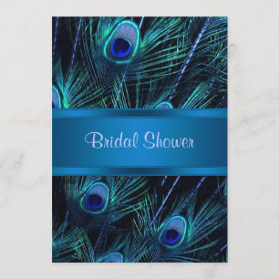 Invitation Mariage Royal Blue Purple Paon Fête Prénuptiale