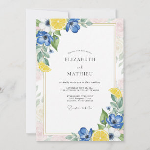 Invitation Mariage Royal Citron Citrus Eucalyptus