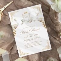 Mariage Royal Crest Blanc Paon Fête de Mariée