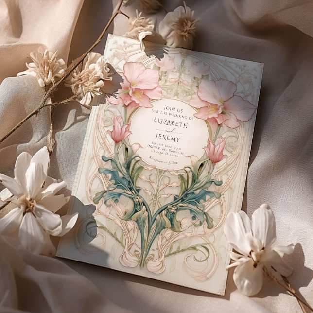 Invitation Mariage royal de Victoria Whimsical Floral Ornemen (Créateur téléchargé)