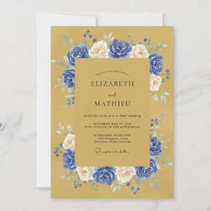 Invitation Mariage Royal Solennel Ocre