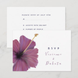 Invitation Mariage RSVP floral tropical