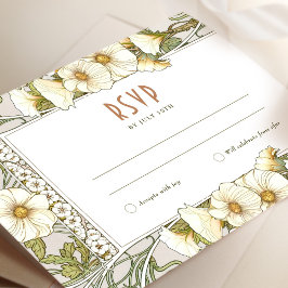 Invitation Mariage RSVP Insérer Art Nouveau Vintage par Mucha