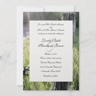 Invitation Mariage russe de Fencepost et Barbed Wire