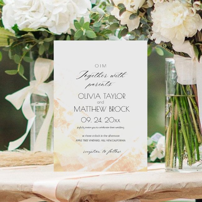 Invitation Mariage Russe  Mountain Sunset Mariage beige (Créateur téléchargé)