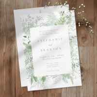 Mariage rustique aux fougères et verdure à l'aquar